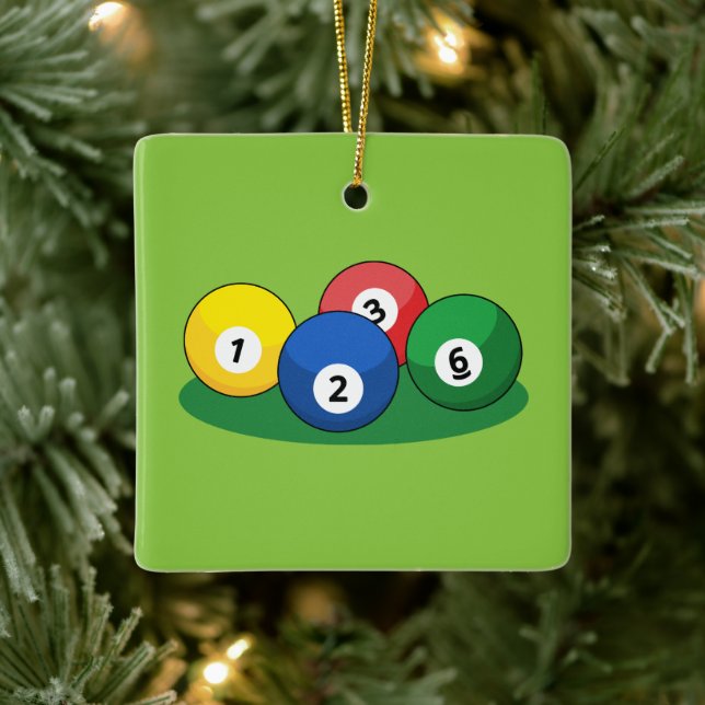 Ornement En Céramique Billard Billard Ballons de billard (Arbre)