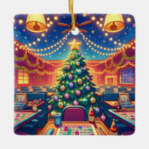 Ornement En Céramique Bingo Hall Arbre de Noël Avec Bingo Balls