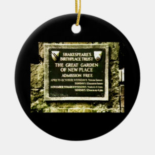 Ornement En Céramique BIR 1986 de Stratford-sur-Avon Angleterre