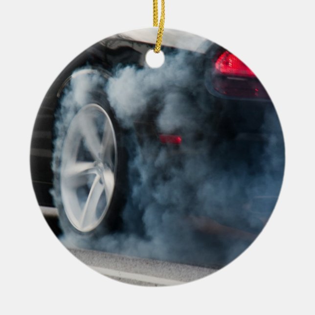 Ornement En Céramique Black car burnout (Devant)