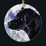Ornement En Céramique Black Labrador - Winter Wonderland<br><div class="desc">Black Labrador - Winter Wonderland</div>