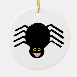 Ornement En Céramique Black Spider Custom I Love Spiders