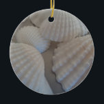 Ornement En Céramique Blanc gris, Coquillages, Sea Shell Summer Beach Lo<br><div class="desc">Blanc gris,  Coquillages,  Sea Shell Summer Beach Love</div>