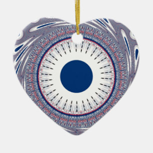 Ornement En Céramique Bleu chic