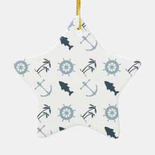 Ornement En Céramique Bleu marin