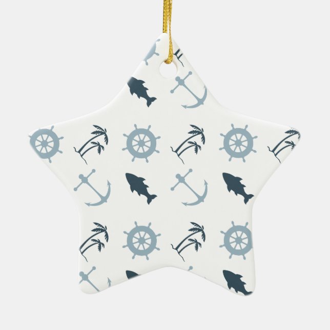 Ornement En Céramique Bleu marin (Dos)