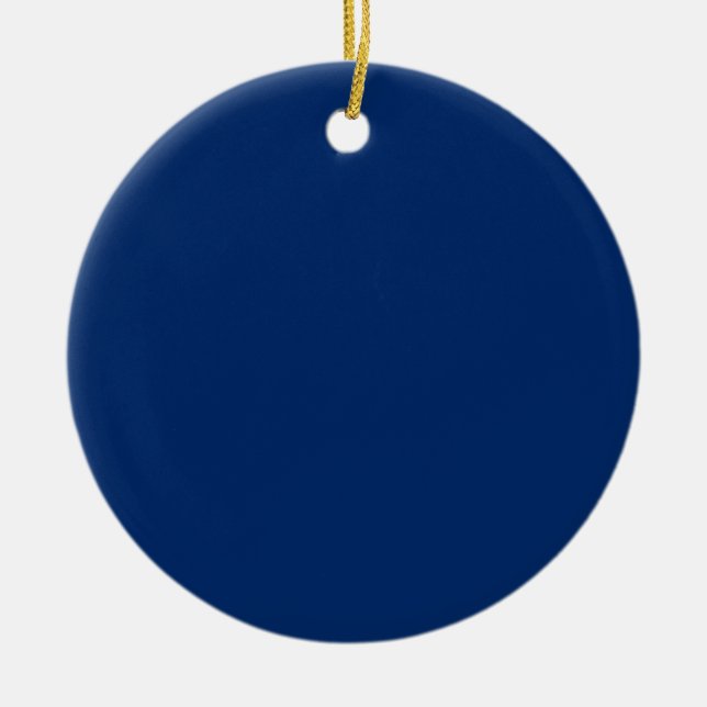 Ornement En Céramique Bleu US (Devant)