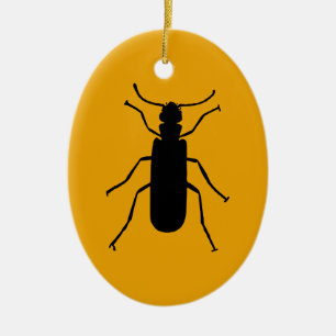 Ornement En Céramique Blister Beetle Silhouette