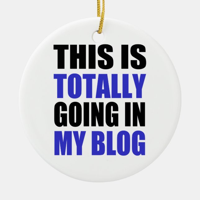 Ornement En Céramique Blogging (Devant)