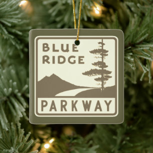 Ornement En Céramique Blue Ridge Parkway shield