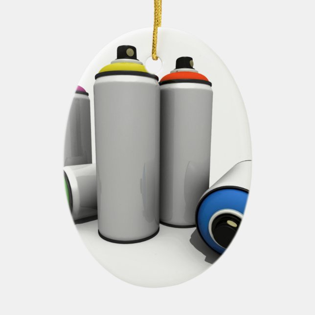 Ornement En Céramique Boîtes de peinture de jet (Devant)