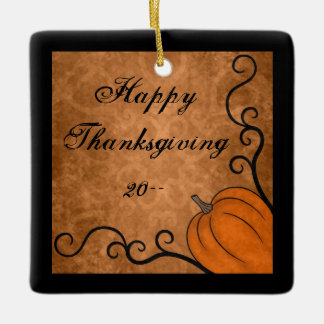 Ornement En Céramique Bon thanksgiving citrouille de récolte d'automne