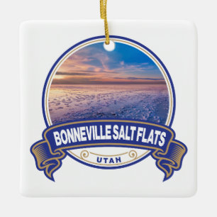 Ornement En Céramique Bonneville Salt Flats Utah Insigne de voyage