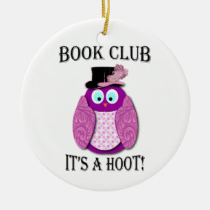 Ornement En Céramique Book Club - It's A Hoot - Design rose