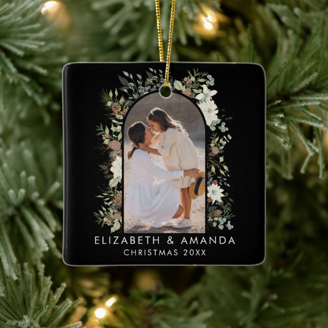 Ornement En Céramique Botanique Eucalyptus Verdure Noël personnalisé (Arbre)