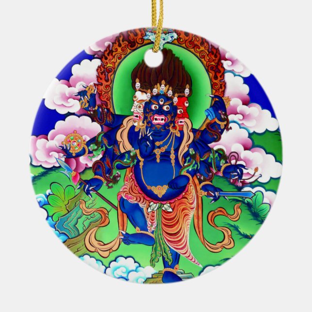 Ornement En Céramique Bouddhisme tibétain Thangka bouddhiste Ucchusma (Devant)