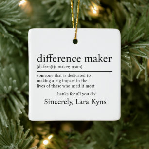 Ornement En Céramique Bougie de soja Difference Maker pour la reconnaiss