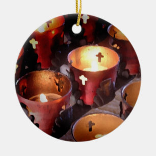 Ornement En Céramique Bougies des missions du Texas