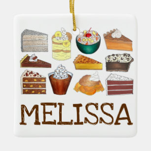Ornement En Céramique Boulangerie Sud Desserts alimentaires USA Amérique