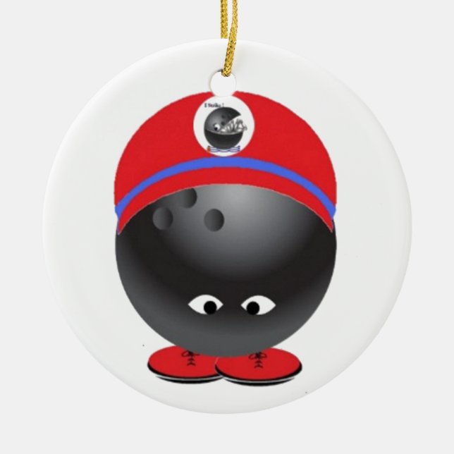 Ornement En Céramique Boule de bowling (Devant)