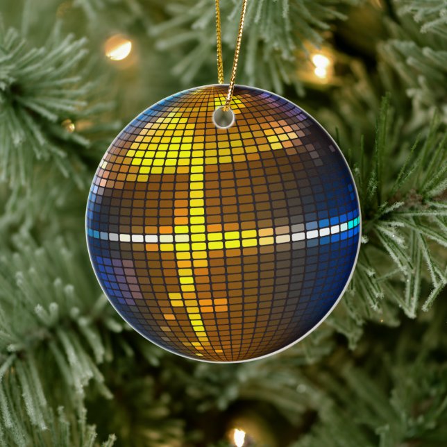 Ornement en céramique Boule Disco Rétro (Arbre)