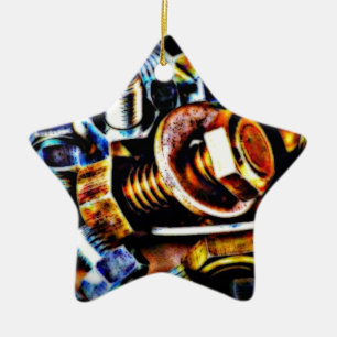 Ornement En Céramique Boulons Pop Art