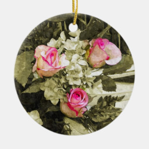 Ornement En Céramique Bouquet de mariage vintage