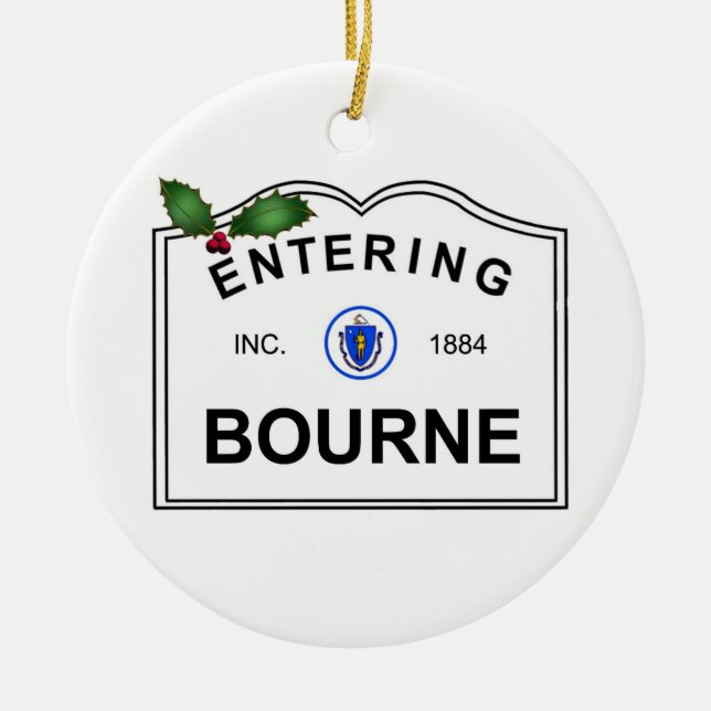 Ornement En Céramique Bourne mA (Devant)