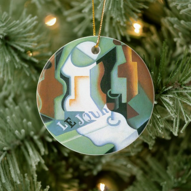 Ornement En Céramique Bouteille et plat de fruits de Juan Gris, Cubisme  (Arbre)