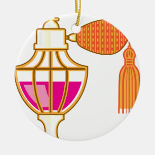 Ornement En Céramique Bouteille vintage de parfum