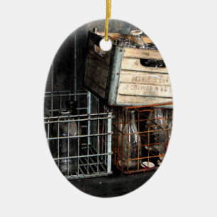 Ornement En Céramique Bouteilles de lait