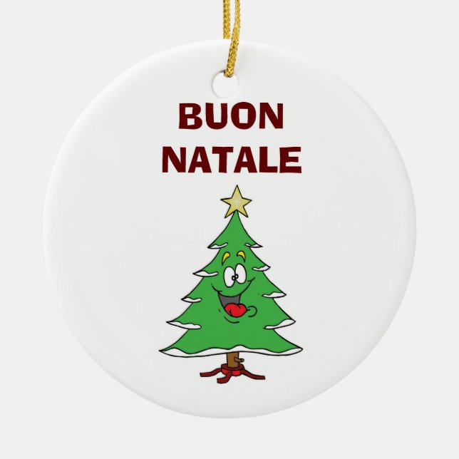 ORNEMENT EN CÉRAMIQUE "BOUTON NATALE" RIRE NOËL ORNAMENT ARBRE (Devant)
