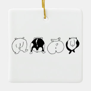 Ornement En Céramique Boutons Hamster