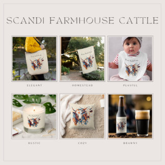 Ornement En Céramique Bovins de ferme Scandi, sur mesure