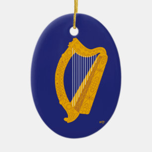 Ornement En Céramique Brian Boru Harp