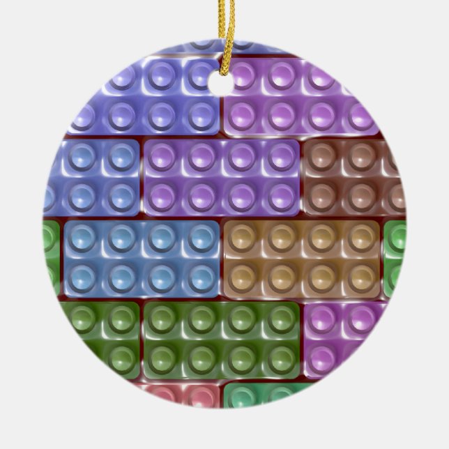 Ornement En Céramique Briques de Builder - Pastel (Devant)