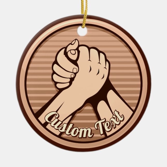 Ornement En Céramique Bronze (Devant)