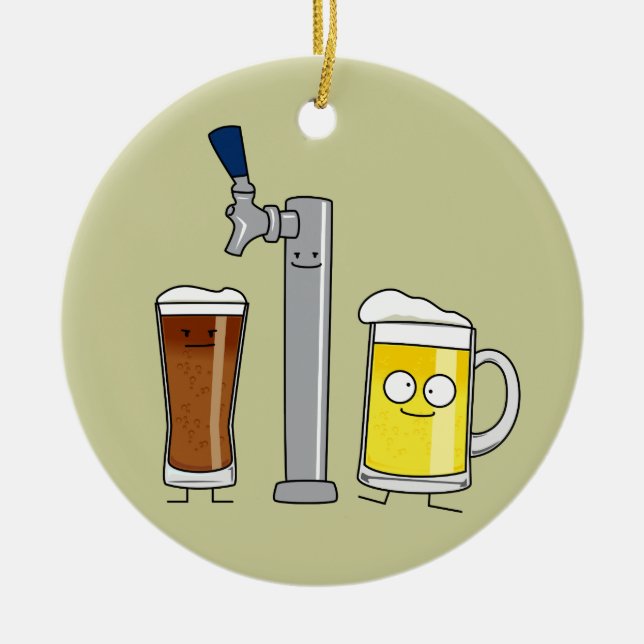 Ornement En Céramique Brouillon de bière pression de robinet d'alcool de (Devant)