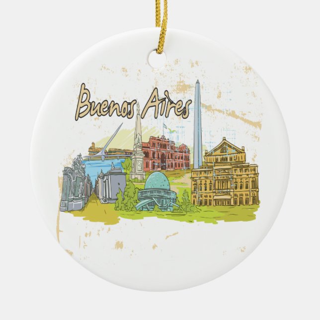 Ornement En Céramique Buenos Aires (Devant)