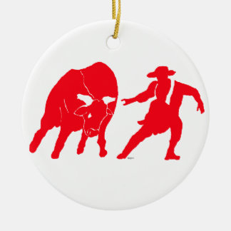 Ornement En Céramique BullfighterRed
