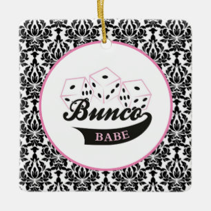 Ornement En Céramique Bunco Babe Christmas Ornament