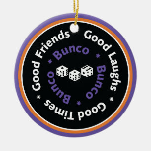 Ornement En Céramique Bunco Good Friends - Violet