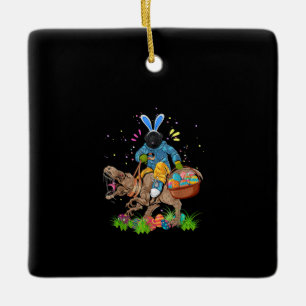 Ornement En Céramique Bunny Newfoundland Dog équitation Dinosaure Pâques