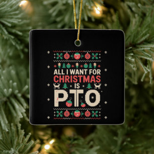 Ornement En Céramique Bureau Noël PTO Fête de travail Colègue laid