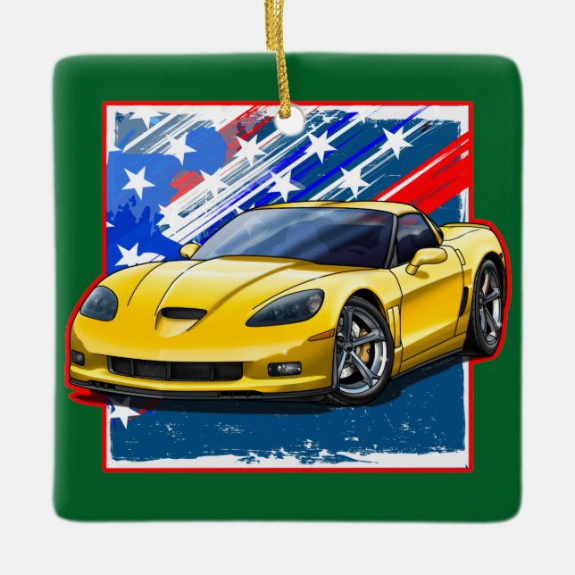 Ornement En Céramique C6_Yellow (Devant)