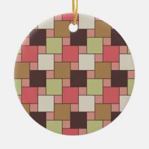 Ornement En Céramique Cabinet d'épice géométrique