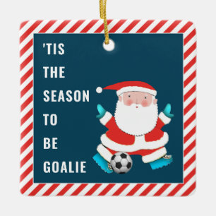 Ornement En Céramique Cadeau de gardien de but de football