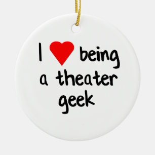 Ornement En Céramique Cadeau de geek de théâtre/ballot de drame