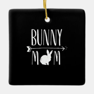 Ornement En Céramique Cadeau de lapin  Bunny Mom Funny White Rabbit Cade