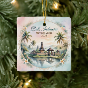 Ornement En Céramique Cadeau de mariage personnalisé à Bali Indonésie